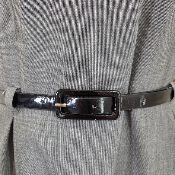 Simons Charcoal Gray Midi Dress With Pockets And Cap Sleeves Size 10 - Picture 5 of 7